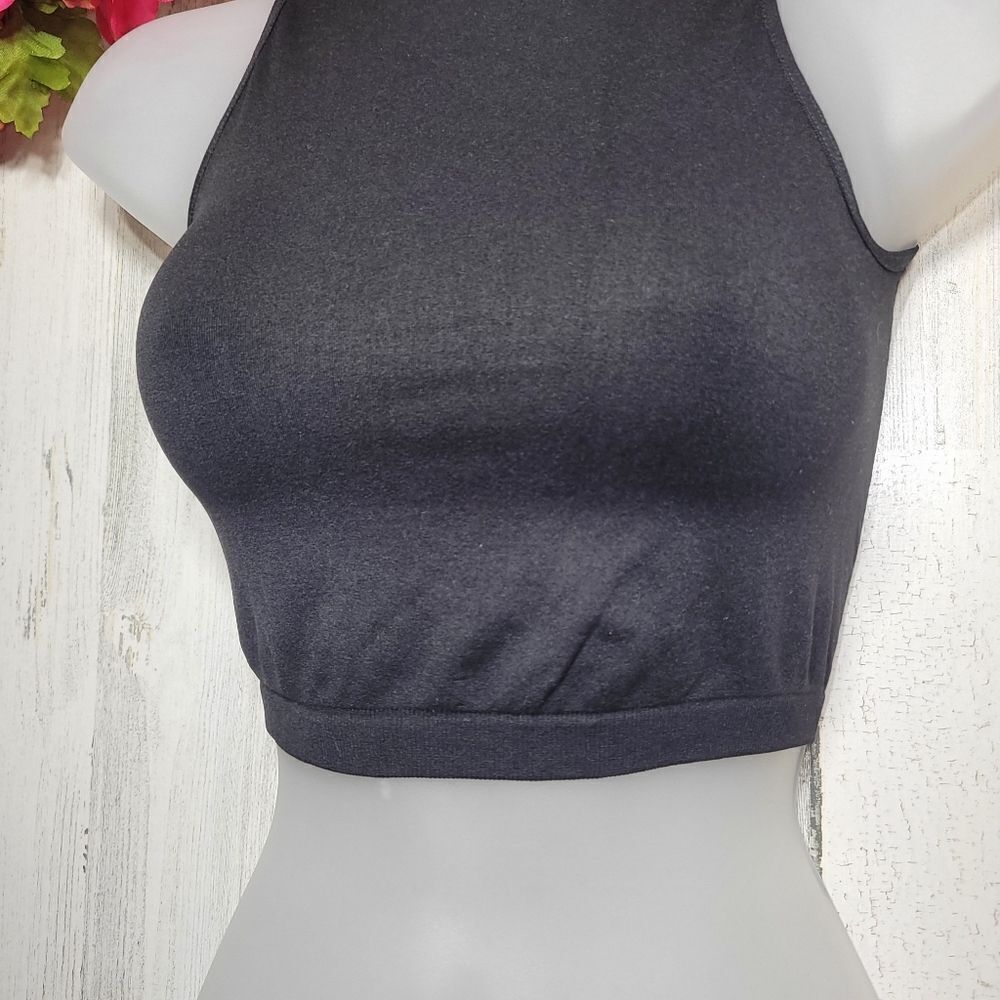 NWOT Free People Bella High Neck Crop Cami Black - Picture 10 of 12